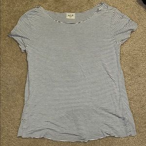 H.I.P, size small black and white striped shirt